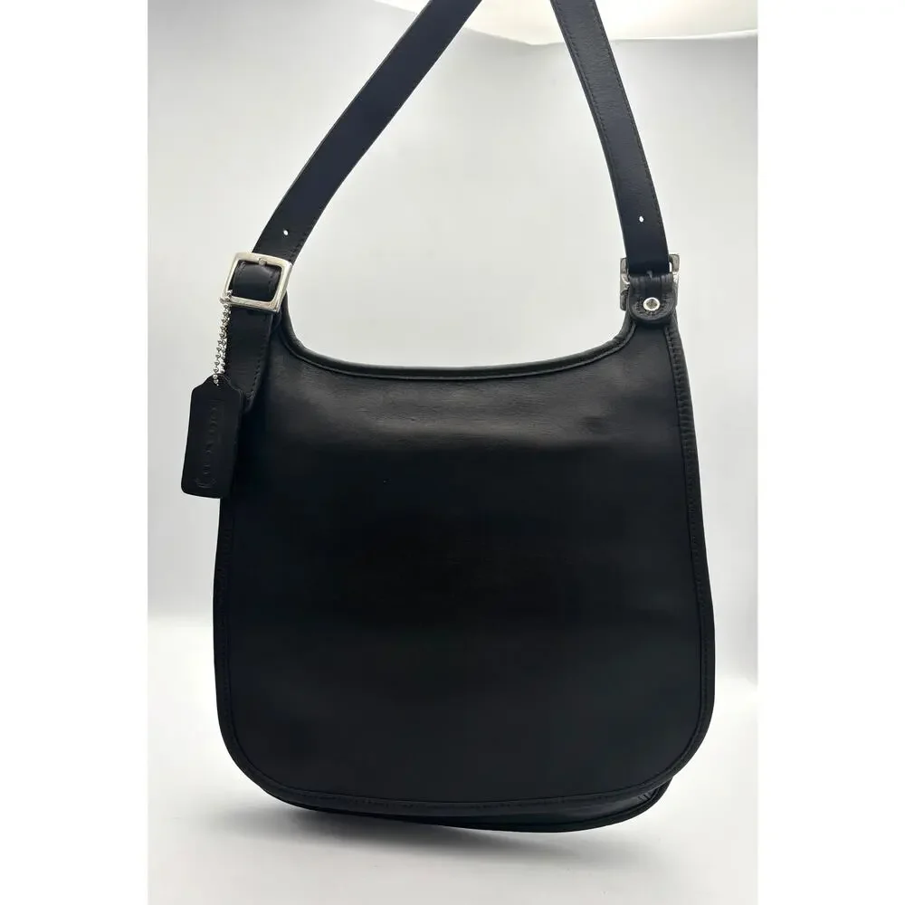 Coach 9131 Saddle Flap Crossbody | 90s Leather Hippie Bag | Vintage Minimal - Picture 15 of 16